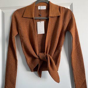 RESA Kylie Knit Tie-front Sweater